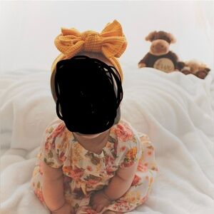 Dress, Diaper Cover, and Bow 6-9 months